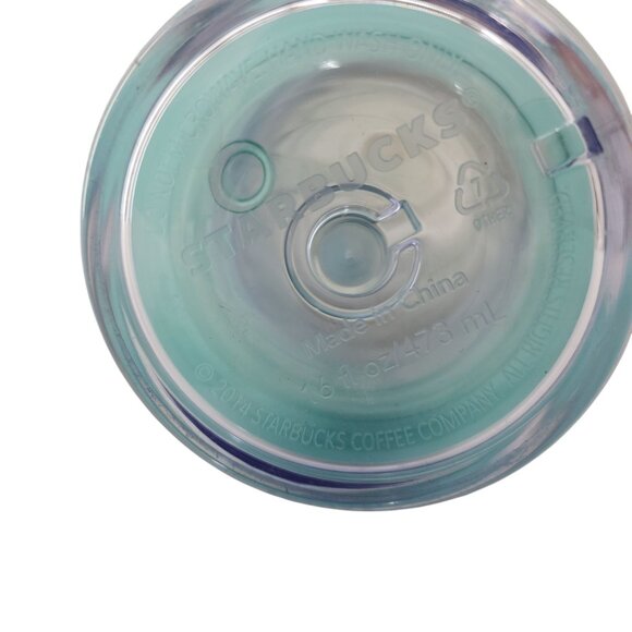 Starbucks 16 Oz Gradient Blue Double-Wall Acrylic Tumbler With Straw & Lid - Picture 6 of 7